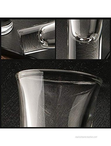 Adouiry 1-Oz Shot Glass Set of 6,Heavy Base Clear Shot Glass Great for Whisky Brandy Vodka Rum and Tequila Shot Set