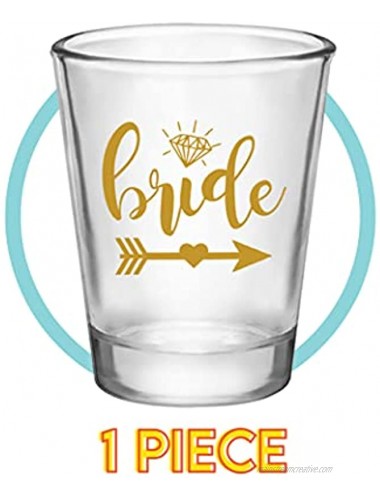 Bride and I Do Crew Bachelorette Party Shot Glasses Set of 12 11 Gold I Do Crew and 1 Gold Bride Shot Glass Perfect Bachelorette Party Decorations and Brides Maid Gifts