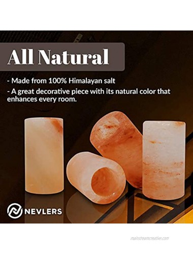 Nevlers All Natural Handcrafted Pink Himalayan Salt Shot Glasses Great for Tequila Shots Set of 4 Pieces 3 Tall Shot Glasses 100% Himalayan Salt