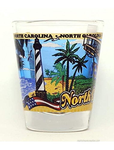 North Carolina State Wraparound Shot Glass