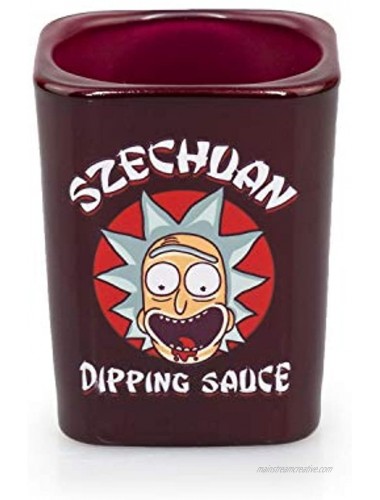 RICK AND MORTY Szechuan Dipping Sauce Shot Glass Novelty Collectible Drinking Glasses Unique Gift for Birthdays Holidays House Warming Parties