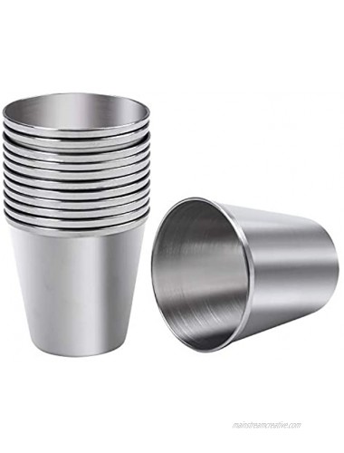 Ruisita 12 Pieces Stainless Steel Shot Cups Stainless Steel Shot Glass Drinking Tumbler 1 Ounce 30 ml