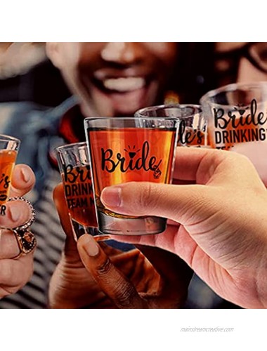 Shop4Ever Bride and Bride's Drinking Team Member Xoxo Shot Glasses 7 Pack 7