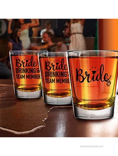 Shop4Ever Bride and Bride's Drinking Team Member Xoxo Shot Glasses 7 Pack 7