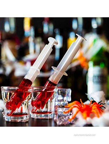 THE TWIDDLERS 50 Large Reusable Novelty Jello Shot Syringes with Caps for Halloween & Parties 2oz