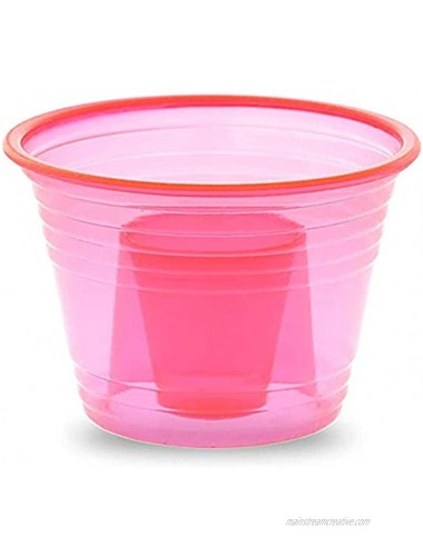Zappy 150 Assorted Neon Colors Disposable Plastic Party Bomber Power Bomber Jager Bomb Cups Shot Glass Glasses Shot Cup Cups Jager bomb glasses 150 Ct Assorted Colors