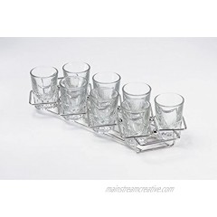 11.75" x 3.25" Stainless Steel Dessert Caddy with 8 Square Holders Clipper Mill by GET 4-82018 Qty,1 Glasses Sold Separately