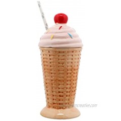 Ice Cream Sundae Milkshake Cup with Cover 8oz