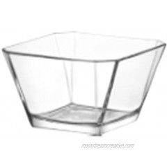 LAV 10.25 Ounce Glass Bowls | Beautiful Geometric Squared Shape Made from Thick Durable Glass Great for Dessert Condiments Candies and More Microwave and Dishwasher Safe 6 Piece Set