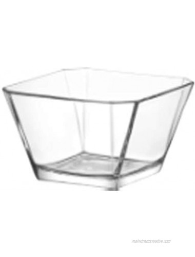 LAV 10.25 Ounce Glass Bowls | Beautiful Geometric Squared Shape Made from Thick Durable Glass Great for Dessert Condiments Candies and More Microwave and Dishwasher Safe 6 Piece Set