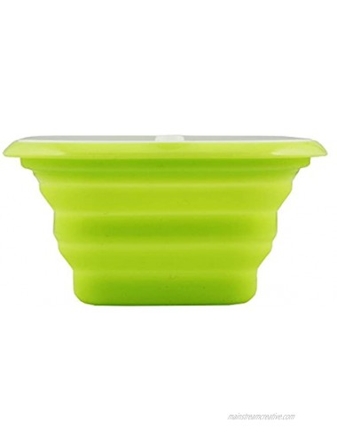 Moracc Pocket Bowl Silicone Folding Bowl Pop-up Collapsible Travel bowl Green