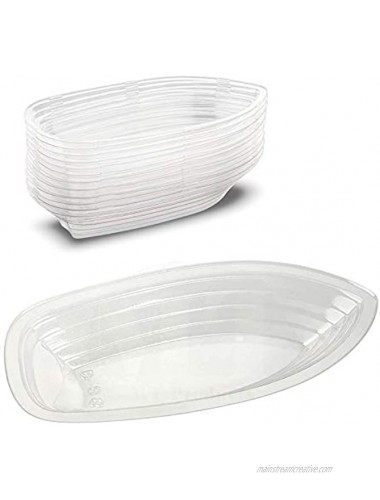 MT Products 8 oz. Clear Plastic Disposable Banana Split Boats Perfect Size Great Party Dish 30 Pieces