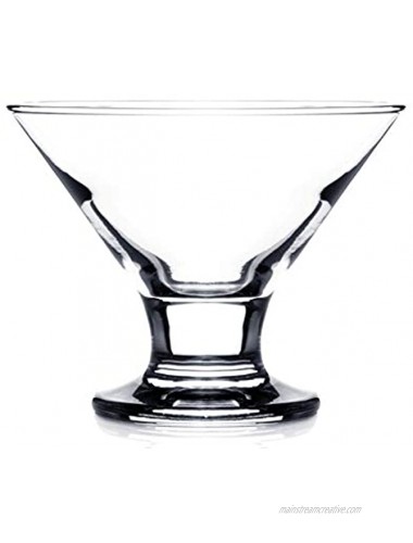 Orion Classic Footed Dessert Cups Clear Glass Ice Cream Bowls Perfect for Parfait Fruit Salad or Pudding Set of 6 8.5 OZ