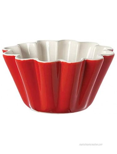 'PORCELLANA' Arezzo Pudding Bowl cm 11 Red Porcelain 0.1 x 0.1 x 0.1 cm