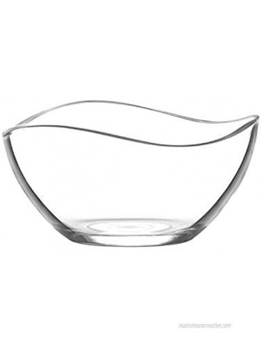 Vikko Small Glass Dessert Bowls 7 Ounce | Beautiful Wavy Design – Thick and Durable – For Desserts Condiments Snacks Candy and More – Microwave and Dishwasher Safe – Set of Six Glass Bowls