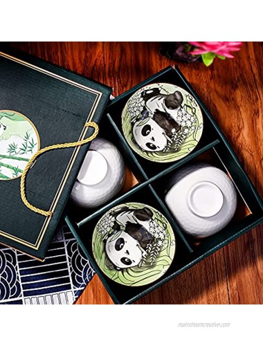 Ceramic Rice Bowls set Lovely Panda Bowl Serving Soup Rice As a Good Gift 4