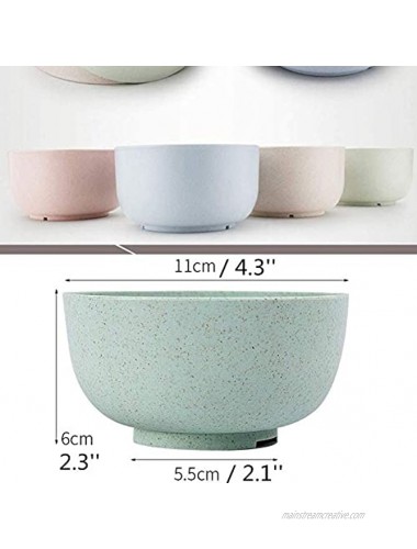 Cereal Bowls 14OZ Unbreakable Wheat straw Bowls Rice bowl suitable for children and adults Support Microwave and Dishwasher Set of 4