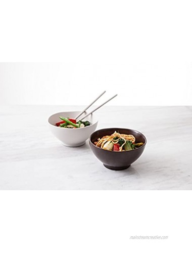 Fortessa Vitraluxe Dinnerware Heirloom Rice Bowl 5.75-Inch Set of 4 Smoke