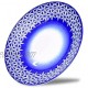 Japanese Mino Ware Dinner Plate Pasta Rice Soup Salada Curry Rice Multipurpose Dish 7.0 inch Round Blue Cross Design