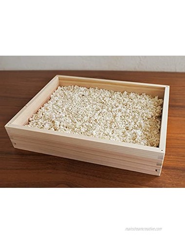 Koji Tray Kojibuta from Japanese Natural Cedar Wood 11 x 8.5 Inches Size S For Malted Rice to Make Miso Amazake Sake Shoyu Made in Japan by Kawashimaya