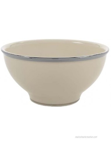 Lenox Solitaire Rice Bowl white platinum