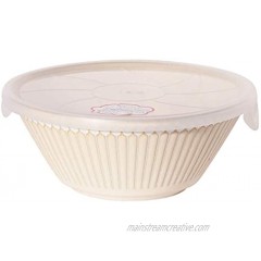 Minorutouki Mino Ware Albee-Water-repellent Lightweight Pack Bowl L beige with Lid φ6.38×H2.48in 10oz Made in Japan