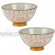 Minorutouki mino ware Pottery Rice Bowl Obi-Tako arabesque S size Red Set of 2 φ4.64×H2.48in 5.64oz Made in Japan