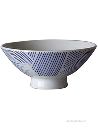 Modern Japanese Rice Bowl Seto-mono Made in Japan. Blue Rain