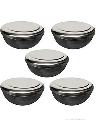 Pack of 5 Korean Traditional Rice Bowl Set including Lid for Good fortune Made in Korea 120g