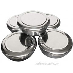 Pack of 5 Korean Traditional Rice Bowl Set including Lid for Good fortune Made in Korea 120g
