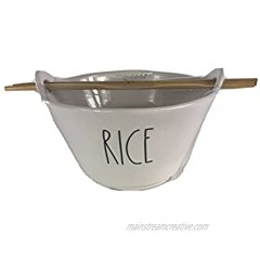 Rae Dunn Rice bowl with chopsticks