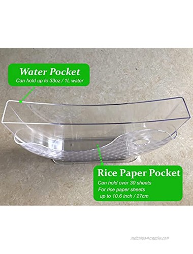Rice Paper spring roll wrappers water bowl holder summer roll water bowl，Water Bowl for soaking Rice Paper egg rolls making Fresh Spring Rolls Rice Paper Not Included