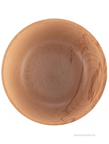 XKXKKE Wooden Rice Bowl Kitchen Household Round Soup Salad Bowl Utensils Food Container Tableware