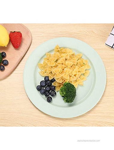 10inch 4pcs Wheat Straw Plates Reusable & Unbreakable Plate Dishwasher & Microwave Safe Perfect for Dinner Dishes Healthy for Kids & Adult Lightweight BPA Free & Eco-Friendly 4 pcs