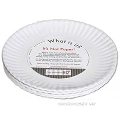 180 Degrees Reusable Paper Dinner Plate 9 Inch Melamine Set of 4 White