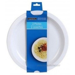2 Pack Cooking Concepts 10 Inch White Microwaveable Plates 10