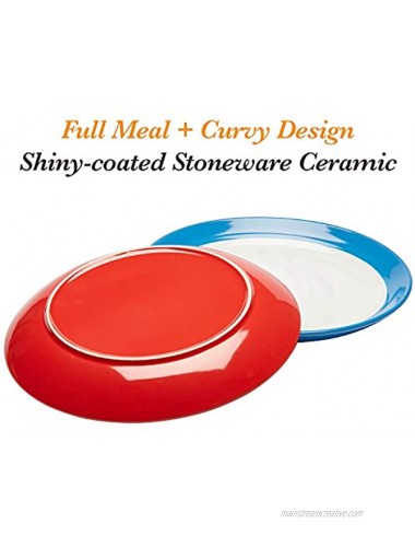 Amethya Premium Ceramic Colorful Meal Stoneware Dinner Plates