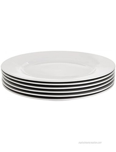 Basics 6-Piece White Dinner Plate Set