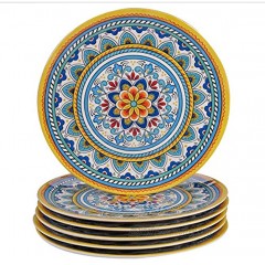 Certified International Portofino 11" Melamine Dinner Plate Set of 6 Multi Colored
