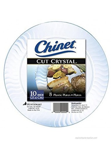 Chinet Cut Crystal Dinner Plates 10 Inch 8 ct Pack of 6