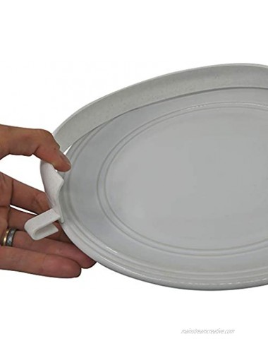 Evelots Food Plate Guard-No Spill-Senior Kid-Up to 10 Inch Plate-Flexible-Set 2