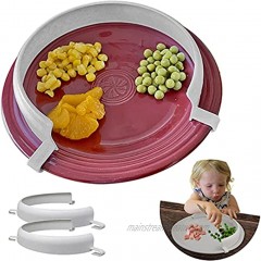 Evelots Food Plate Guard-No Spill-Senior Kid-Up to 10 Inch Plate-Flexible-Set 2