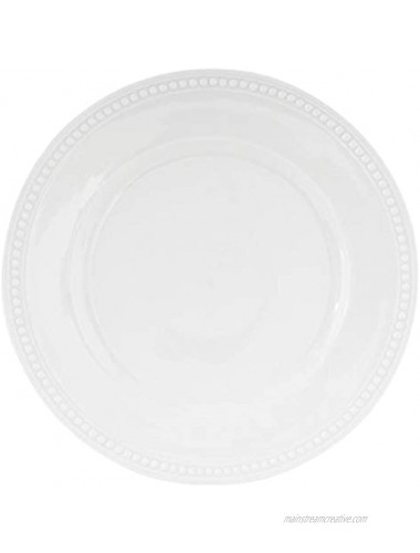 Everyday White by Fitz and Floyd Beaded 10.5-Inch Dinner Plates Set of 4