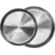 Immokaz Matte Polished 12.0 inch 304 Stainless Steel Round Plates Dish for Dinner Plate Camping Outdoor Plate Baby safe Toddler Kids BPA Free 1-Pack L 12.0"