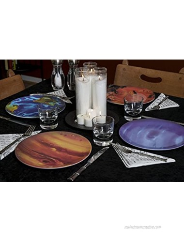 Planet Plates Set Eight 10 Inch Melamine Astronomy Dinner Plates
