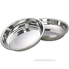 Ponpong 4-Pack 18 10 Stainless Steel Round Plates Dinner Plates 9.44 Inch
