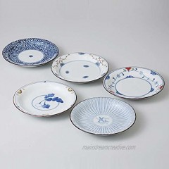 Saikai Pottery Traditional Japanese Blue & white patterns plates 5 plates! 31989 from Japan