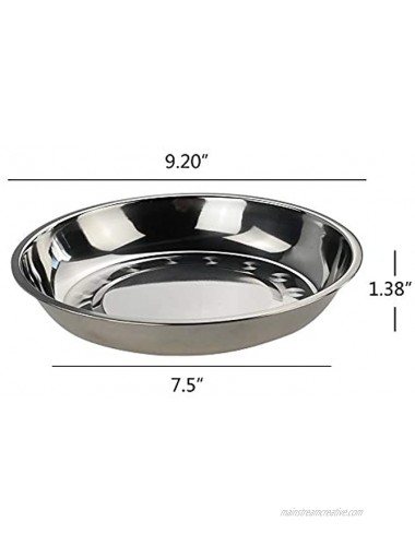 Teyyvn 4-Pack Stainless Steel Dinner Plates Round Camping Plates