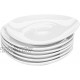 Yarlung 6 Pack 11 Inch Porcelain Dinner Plates Oval White Salad Plate Kitchen Dinnerware Serving Dishes Set for Home Restaurant Party Use Microwave and Dishwasher Safe
