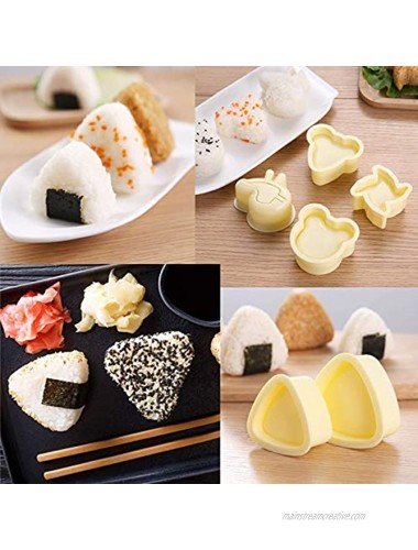 10PCS Sushi Onigiri Mold Sushi Rice Making Kit Cute Triangle Rice Ball Mold For Family Time,Picnic,Restaurant